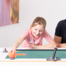 Child trains with Myro using a ball object