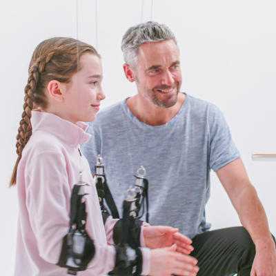 Child and Therapist train a game with Diego