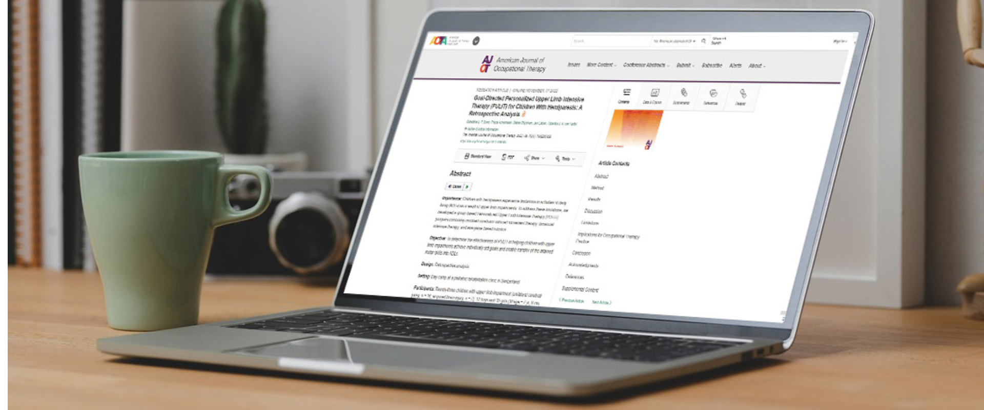 Picture of a laptop showing a research study