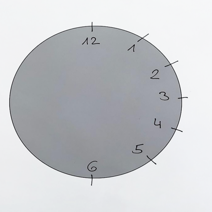 Picture of neglect, graphic of a circle where half are with numbers and half are empty