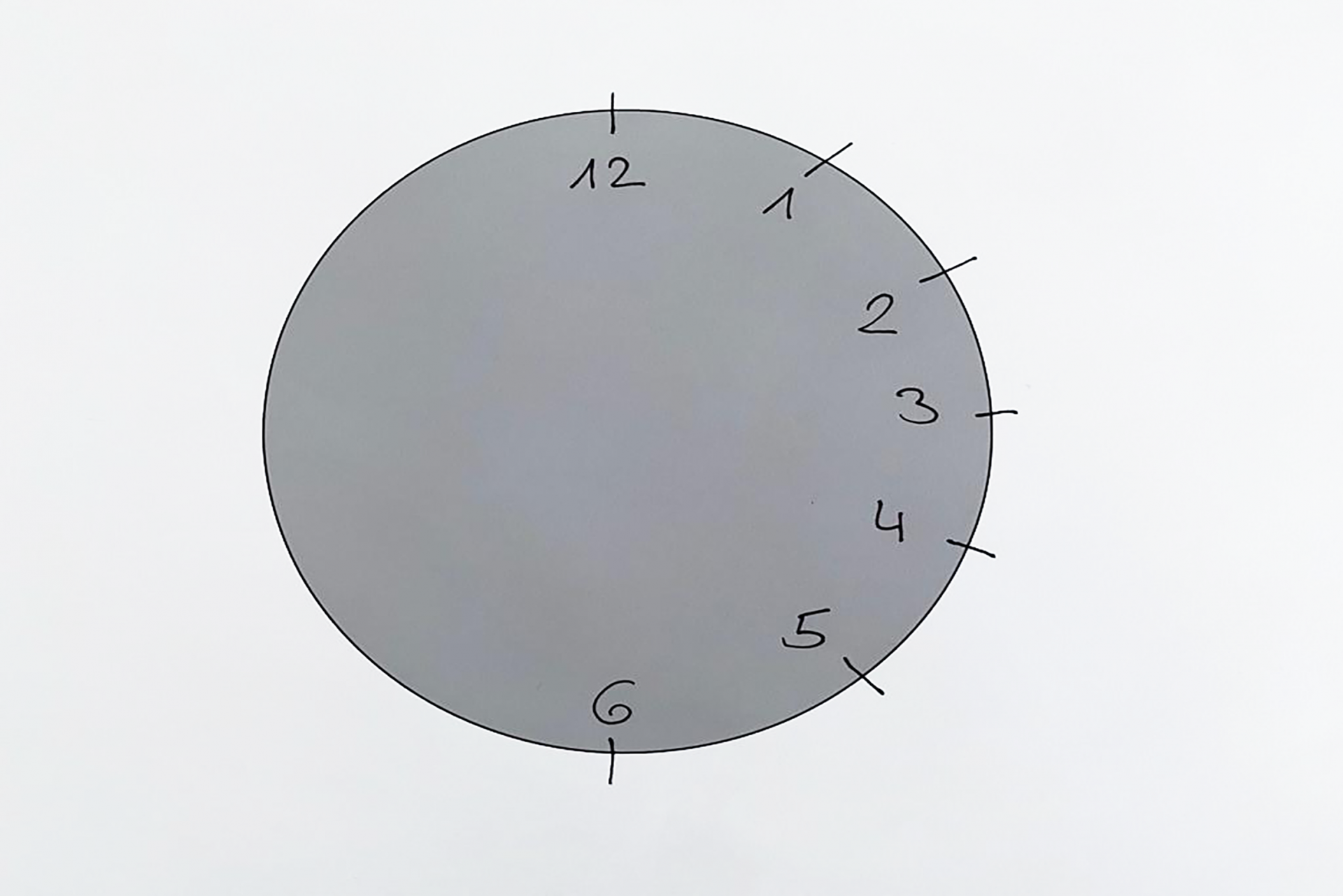 Picture of neglect, graphic of a circle where half are with numbers and half are empty