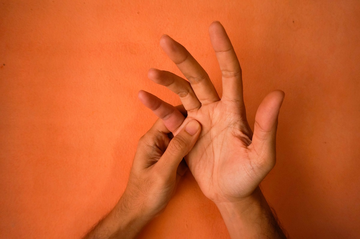 Picture of massaging a painful hand