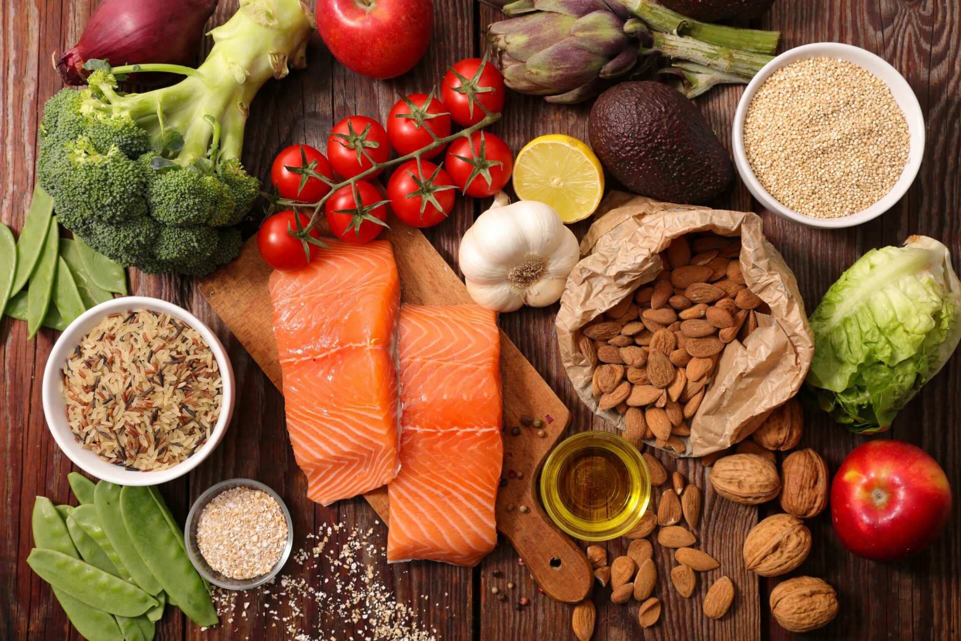 selection of healthy foods
